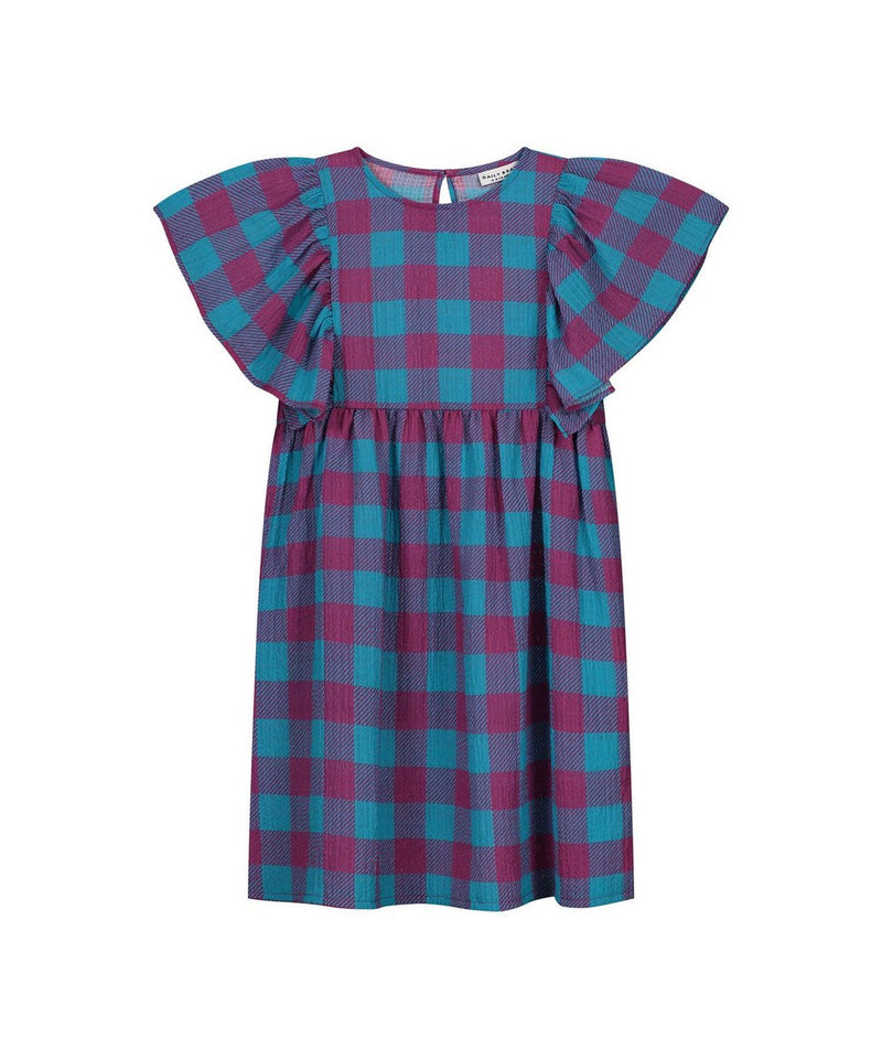 Daily Brat Sandy Checked Dress purblish blue