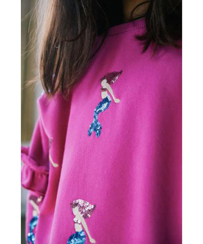 Daily Brat Twinkle Mermaid Sweater Snow Pink