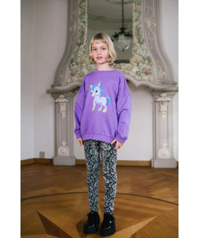 Daily Brat Twinkle Starlight Unicorn Sweater Lavender Luxe