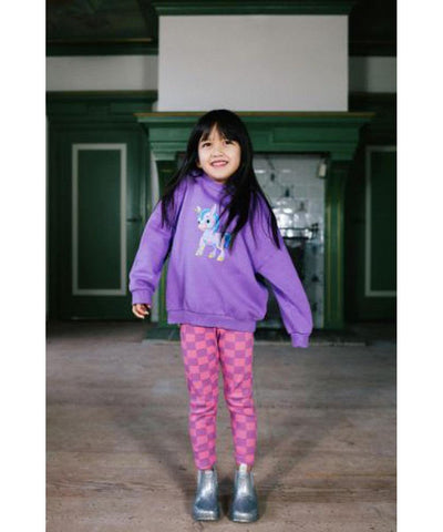 Daily Brat Twinkle Starlight Unicorn Sweater Lavender Luxe