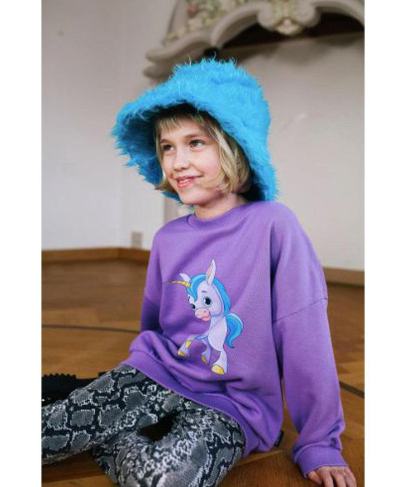 Daily Brat Twinkle Starlight Unicorn Sweater Lavender Luxe