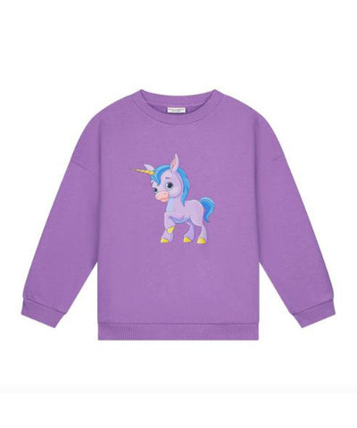 Daily Brat Twinkle Starlight Unicorn Sweater Lavender Luxe