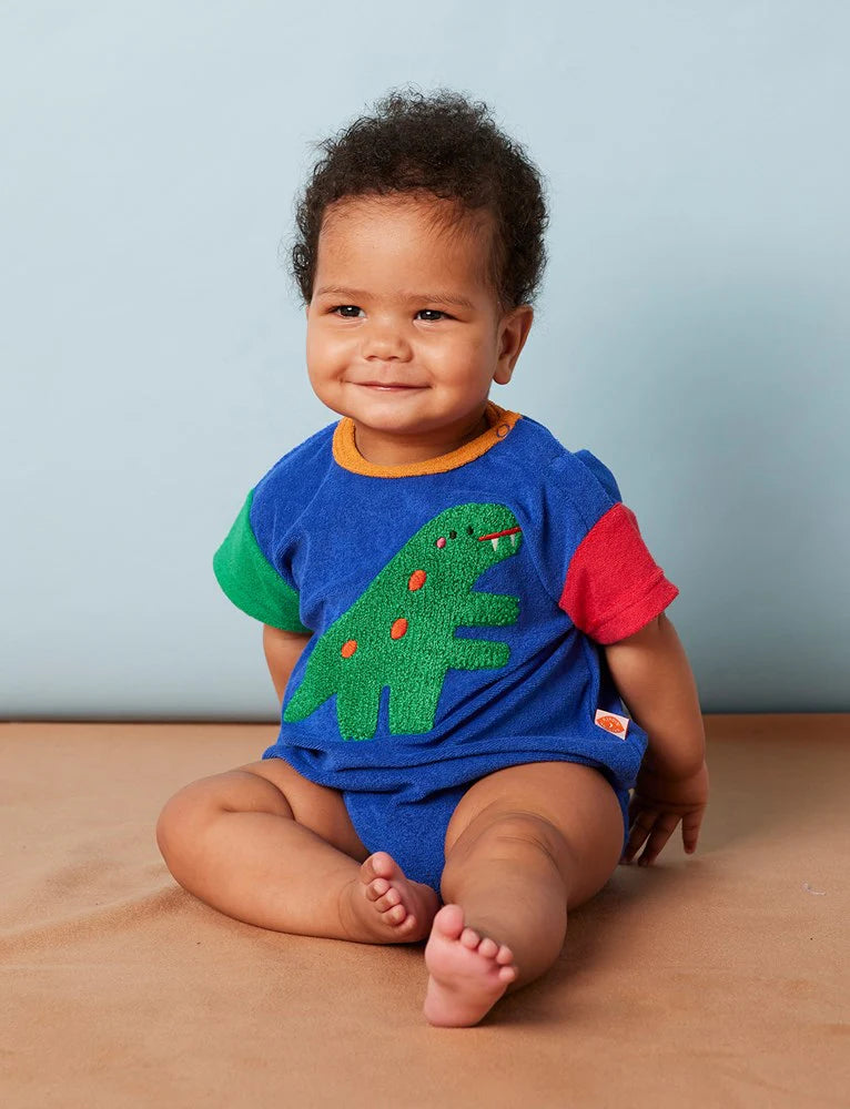 Halcyon Nights baby Dino Days Terry Bodysuit