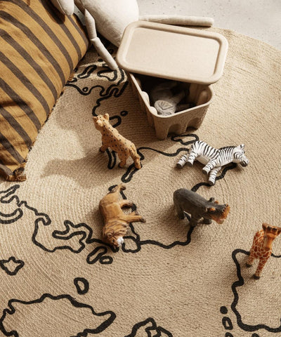 Ferm Living Hand-Carved Zebra Toy