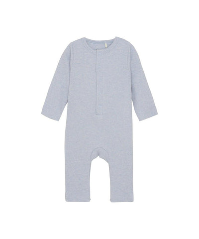 Fixoni Baby Romper LS Rib Zen Blue