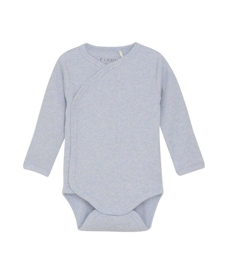 Fixoni Baby Wrap Body LS Rib Zen Blue