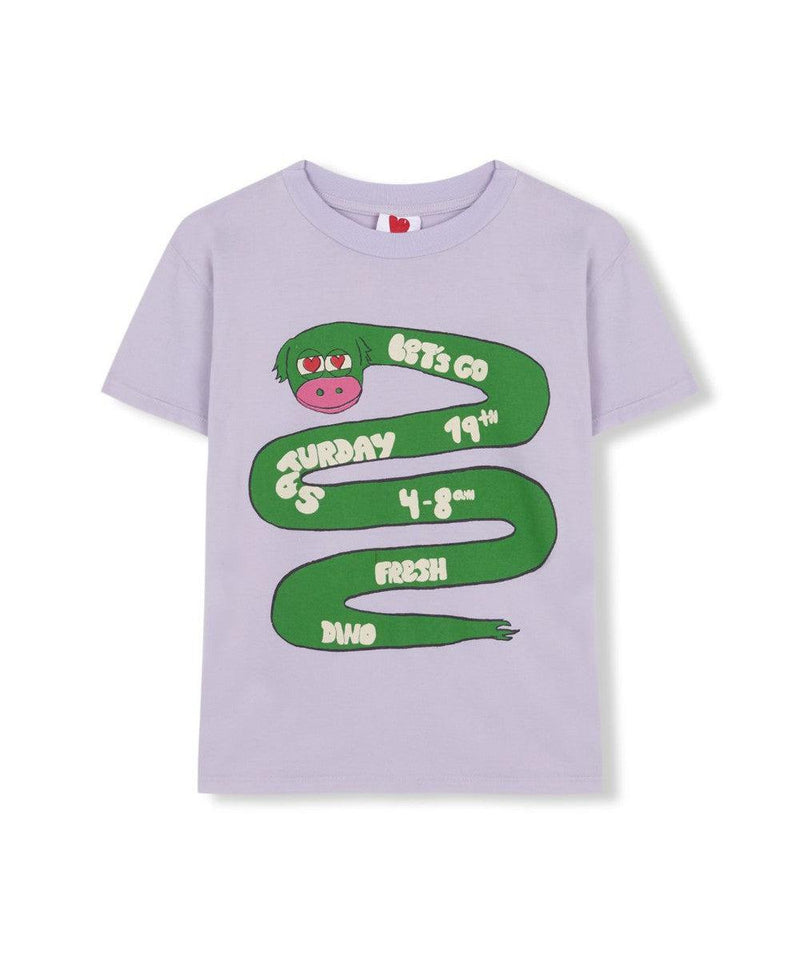 Fresh Dinosaurs Snake Lilac T-shirt