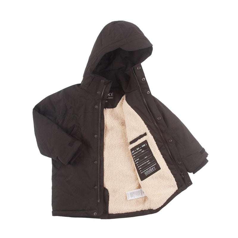 GOSOAKY Sleeping Pigeon Waterproof Parka Deep Black