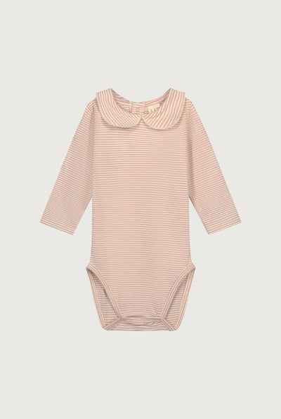 Gray label Baby Collar Onesie Faded Pink/Cream