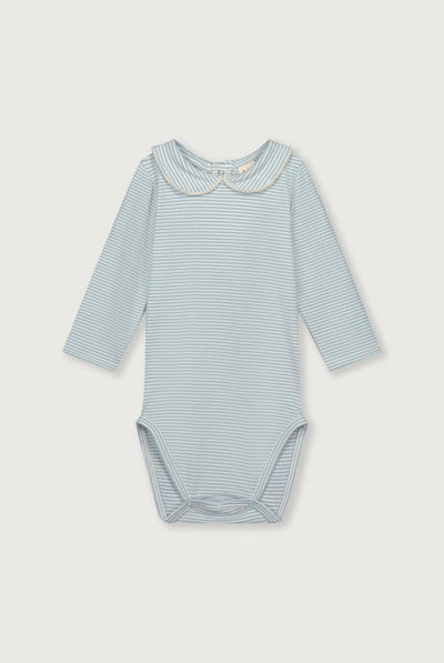 Gray label Baby Collar Onesie Sky/Cream