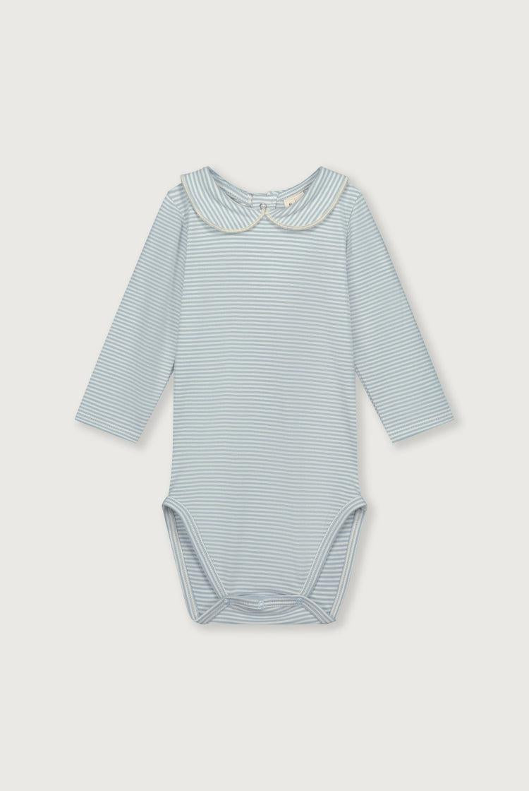 Gray label Baby Collar Onesie Sky/Cream