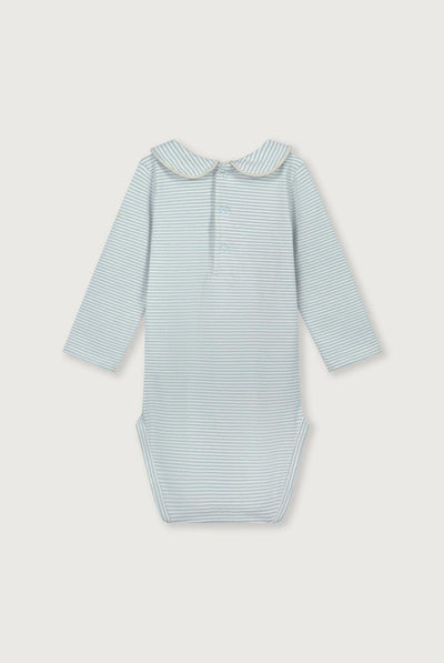 Gray label Baby Collar Onesie Sky/Cream