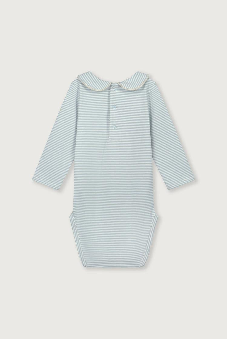 Gray label Baby Collar Onesie Sky/Cream