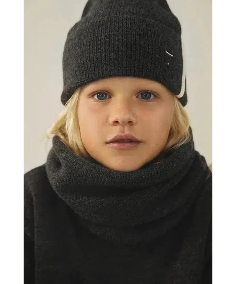 Gray Label Knitted Beanie Nearly Black Melange