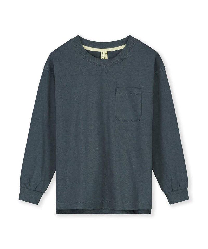 Gray Label Oversized Tee L/S Blue Grey