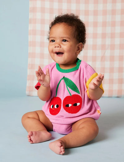 Halcyon Nights baby Cherry Terry Bodysuit