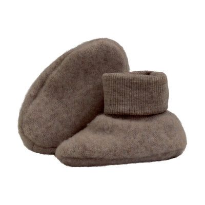 HUTTELiHUT Footies Wool Fleece 2-layer Brown Melange