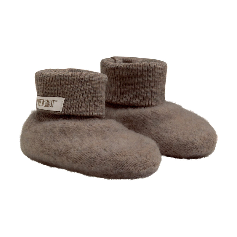 HUTTELiHUT Footies Wool Fleece 2-layer Brown Melange