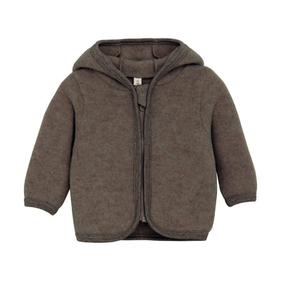 HUTTELiHUT Jacket Ears Wool Fleece Brown Melange