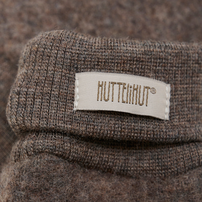 HUTTELiHUT Mittens Wool Fleece 2-layers Brown Melange