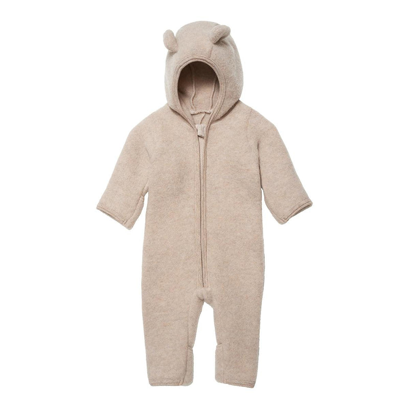 HUTTELiHUT Pram Suit Ears Wool Fleece Camel Melange