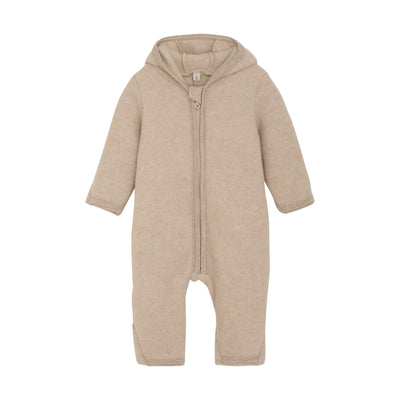 HUTTELiHUT Pram Suit Ears Wool Fleece Camel Melange