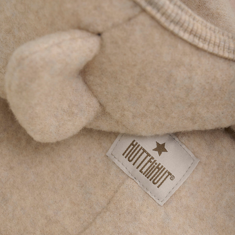 HUTTELiHUT Pram Suit Ears Wool Fleece Camel Melange