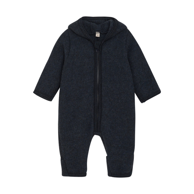 HUTTELiHUT Pram Suit Ears Wool Fleece Navy