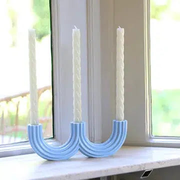 &Klevering Candle Holdler Churros Light Blue