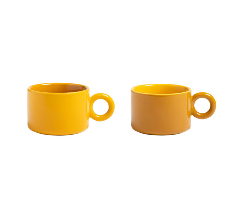 &Klevering Mug Chiquito Ocher Set Of 2