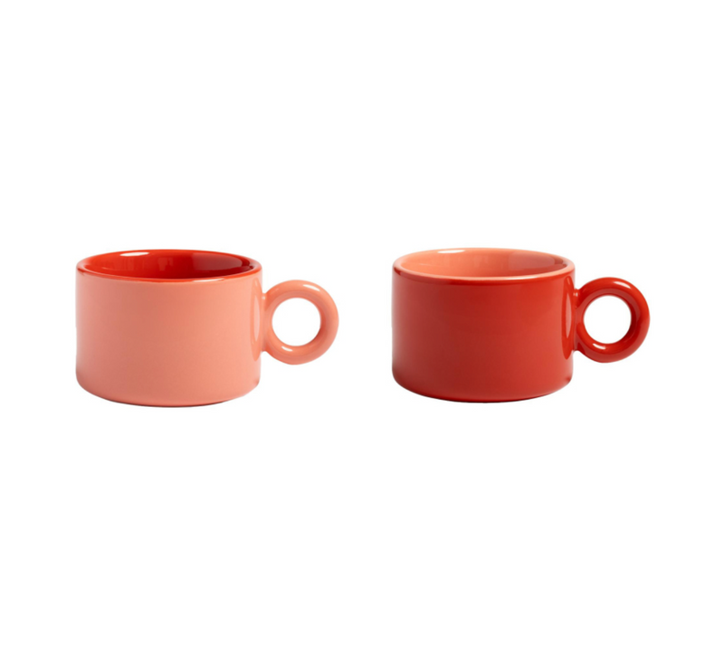 &Klevering Mug Chiquito Red Set Of 2