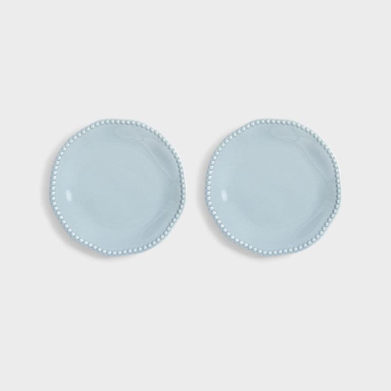 &Klevering Plate Perle Blue Set of 2