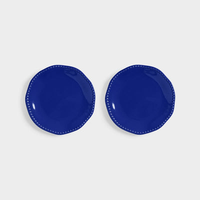 &Klevering Plate Perle Dark Blue Set of 2