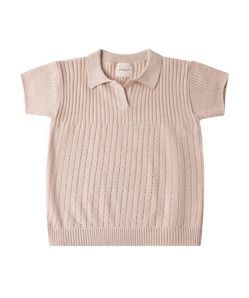 Knit Planet Casual Polo Ivory