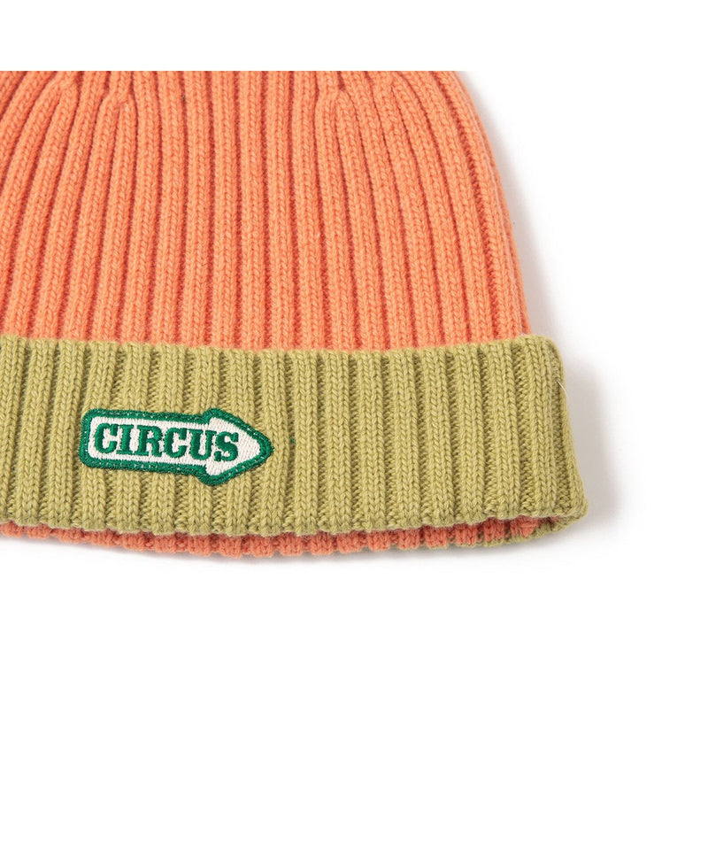 Knit Planet Circus Beanie Apricot/Green