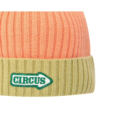 Knit Planet Circus Beanie Apricot/Green