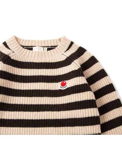 Knit Planet Little Nose Jumper Brown Stripe