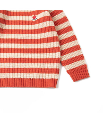 Knit Planet Little Nose Jumper Orange Stripe