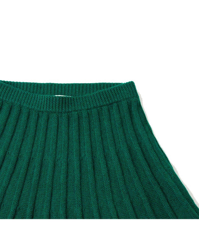 Knit Planet Pleated Skirt Green