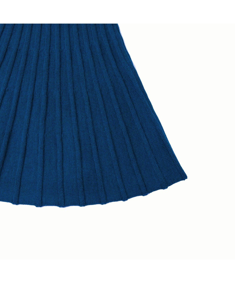 Knit Planet Pleated Skirt Navy