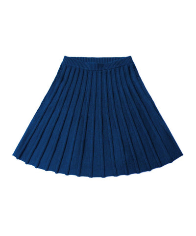 Knit Planet Pleated Skirt Navy