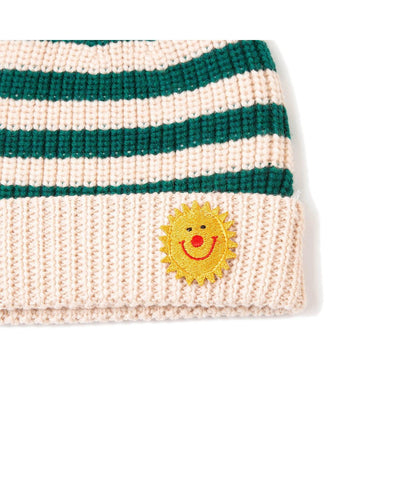 Knit Planet Smile Beanie Green/Cream