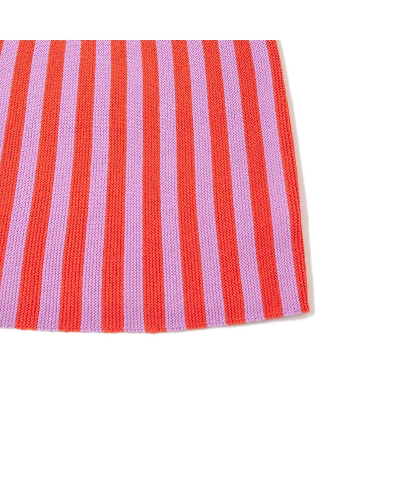 Knit Planet Stripe Skirt Orange/Purple