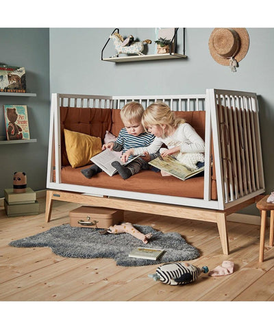 Leander Luna Baby Cot Oak/white 120x60