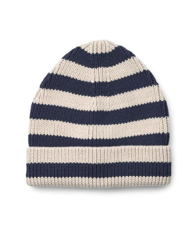 Liewood Ezra Beanie Stripe Navy/Sandy