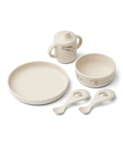 Liewood Ryle Tableware Set Dog Sandy