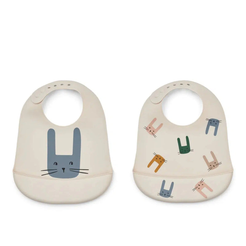 Liewood Tilda Printed Bib 2-Pack Bunny/Sandy