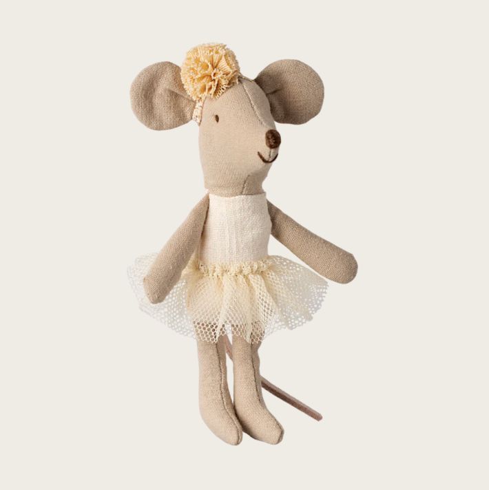 Maileg Ballerina Mouse, Little Sister off white