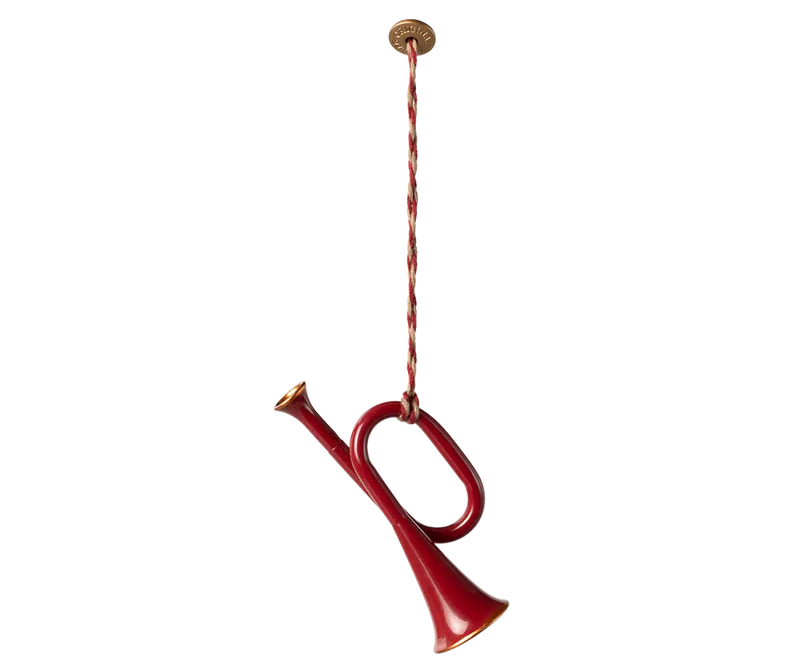 Maileg Christmas Ornament Trumpet Red