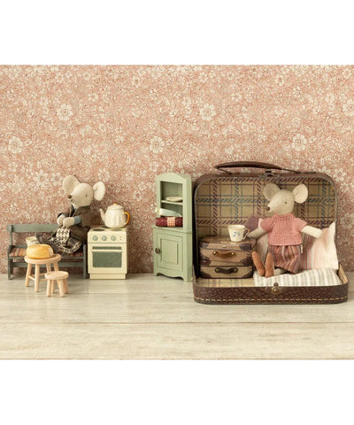 Maileg Knitted Blouse And Skirt In Suitcase Grandma Mouse